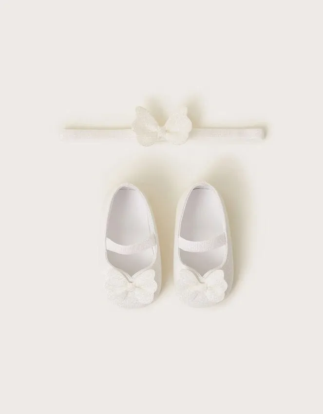 Children Coco Butterfly Booties And Bando Ivory Monsoon Partywear