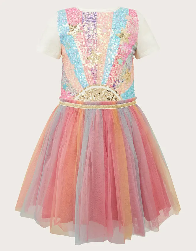 Children Disco Sun Ray Dress Ivory Monsoon Dresses