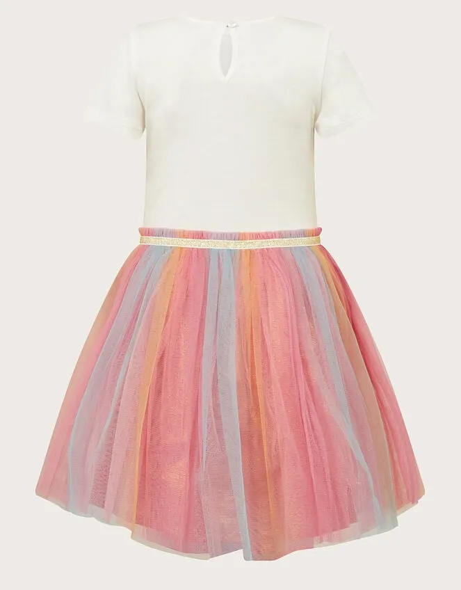 Children Disco Sun Ray Dress Ivory Monsoon Dresses