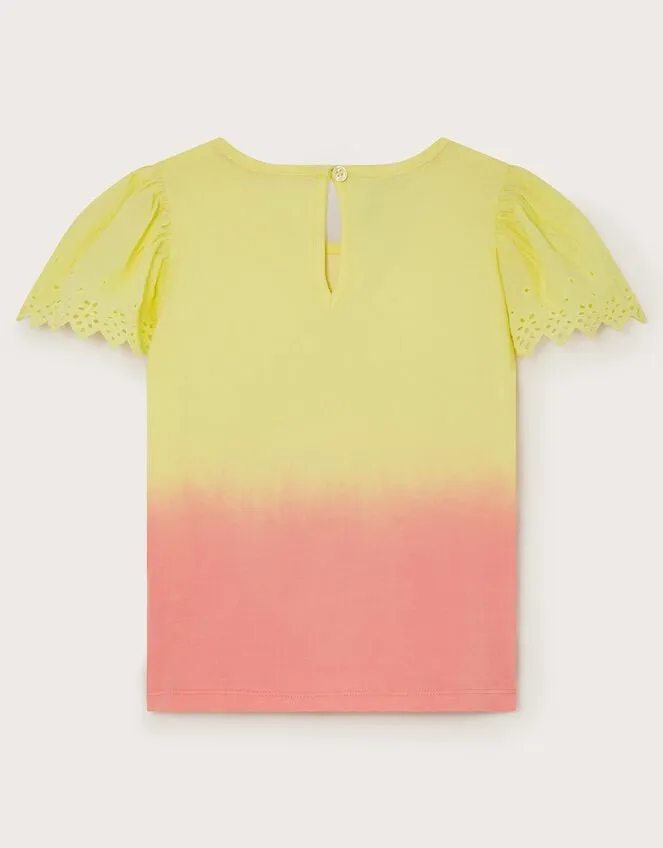 Children Flamingo Ice Cream TShirt Yellow Monsoon Tops and TShirts