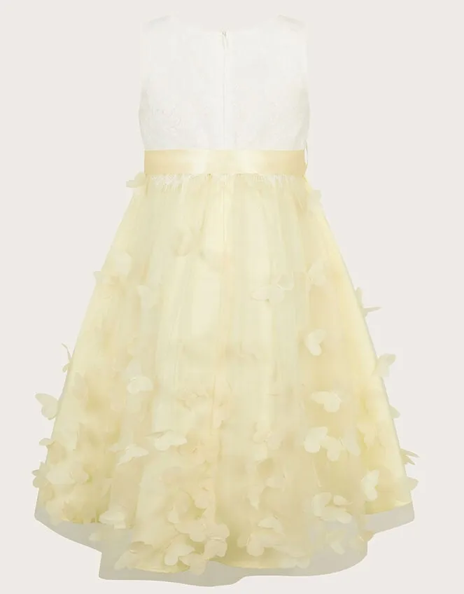Children Flutter Butterfly 3d Dress Yellow Monsoon Dresses