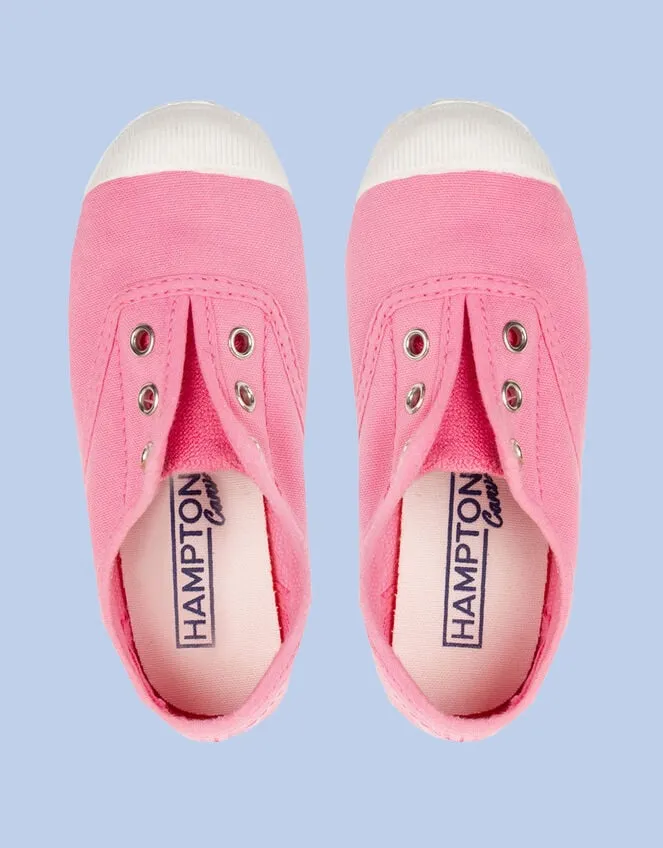 Children Hampton Canvas Plum Plimsolls Pink Monsoon Girls039 Shoes and Sandals