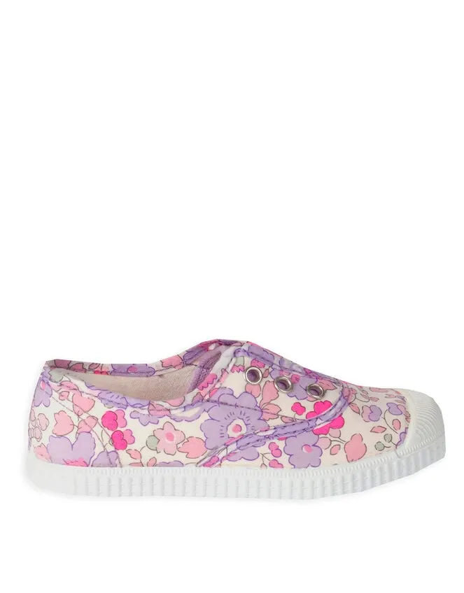 Children Hampton Canvas Plum Plimsolls Purple Monsoon Girls039 Shoes and Sandals