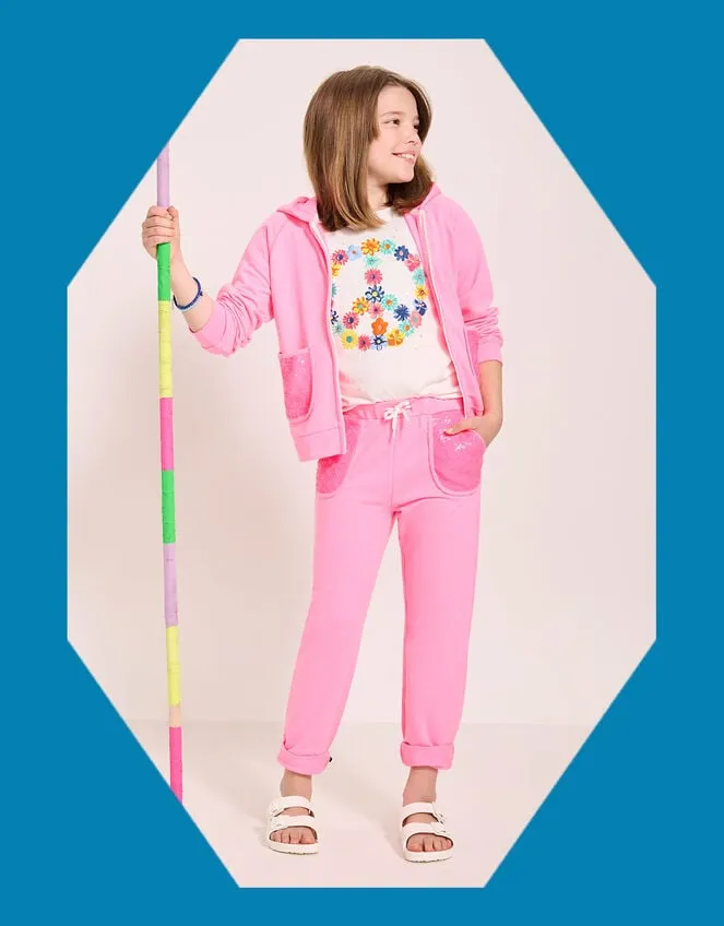 Children Hatley Neon Joggers Pink Monsoon Trousers and Shorts