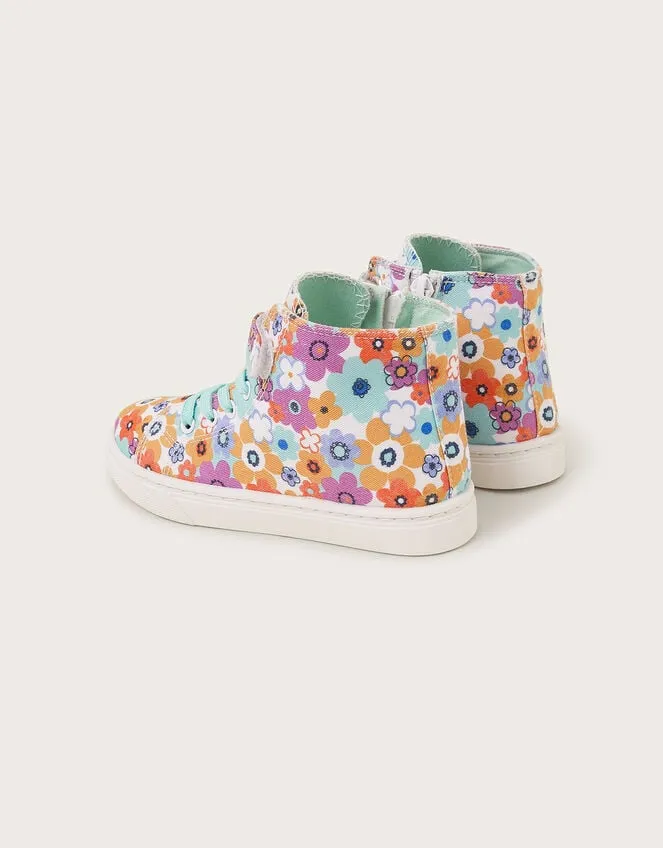 Children HighTop Floral Trainers Multi Monsoon Casualwear Collection