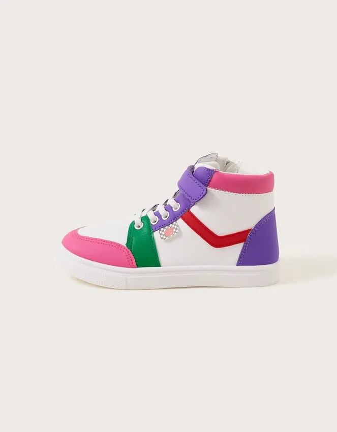 Children High Top Trainers Multi Monsoon Casualwear Collection