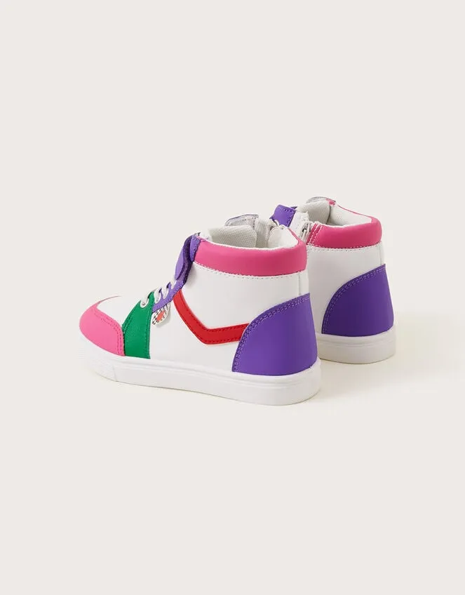 Children High Top Trainers Multi Monsoon Casualwear Collection