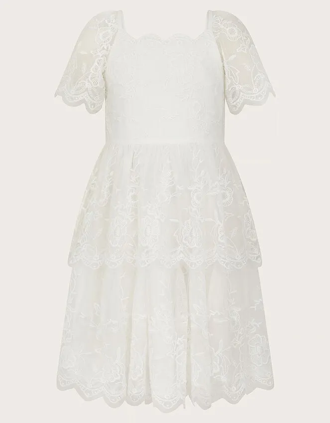 Children Kriti Scallop Bohemian Dress Ivory Monsoon Dresses