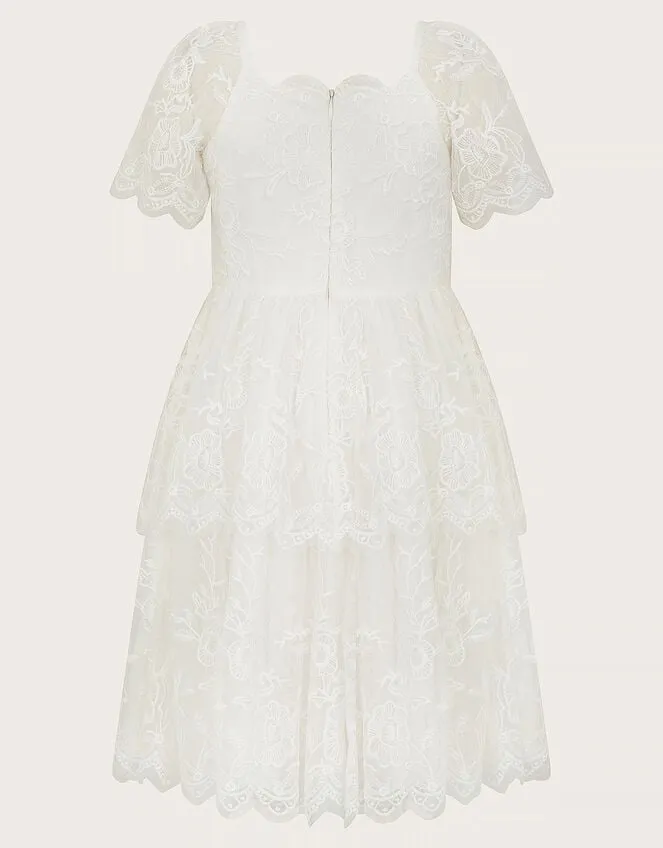 Children Kriti Scallop Bohemian Dress Ivory Monsoon Dresses