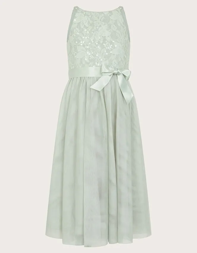Children Lacey Sequin Truth Dress Green Monsoon Dresses