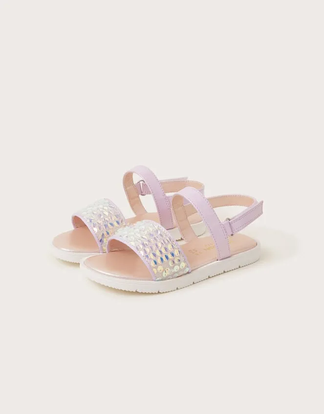 Children Mermaid Sequin Sandals Purple Monsoon Girls039 Shoes and Sandals