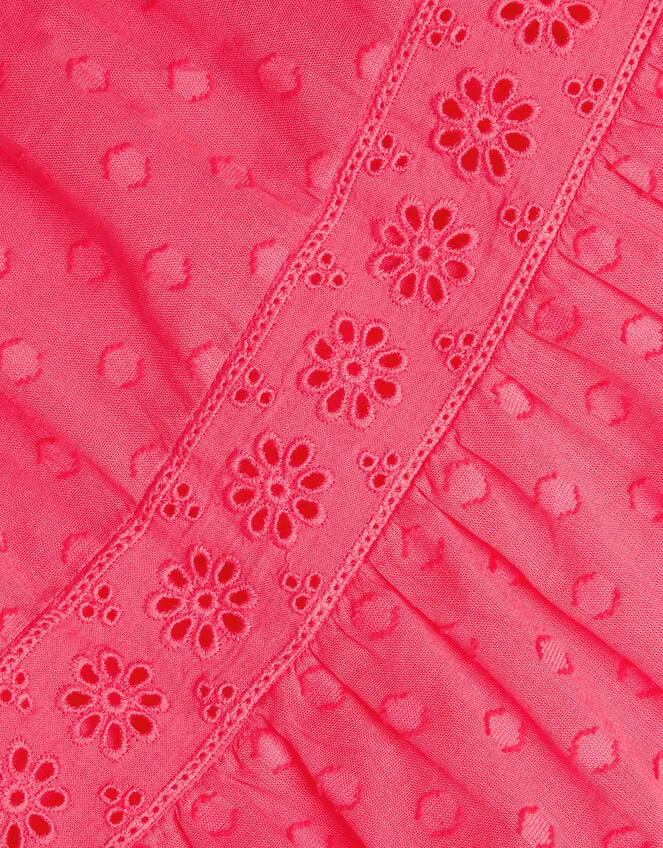 Children OneShoulder Broderie Dress Pink Monsoon Dresses