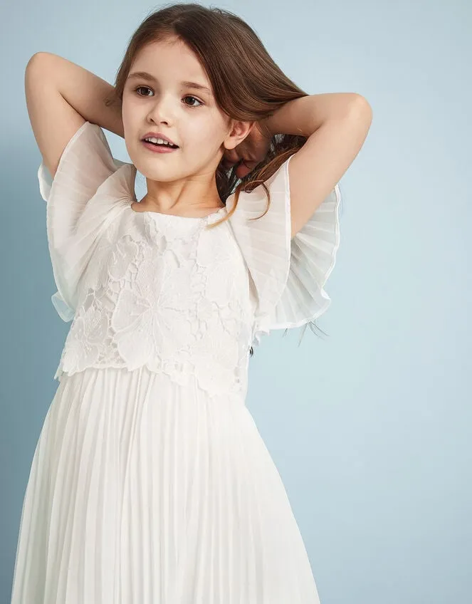 Children Otissa Lace Pleated Dress Ivory Monsoon Dresses