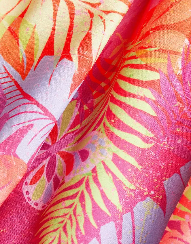 Children Palm Print Crepe Dress Multi Monsoon Dresses