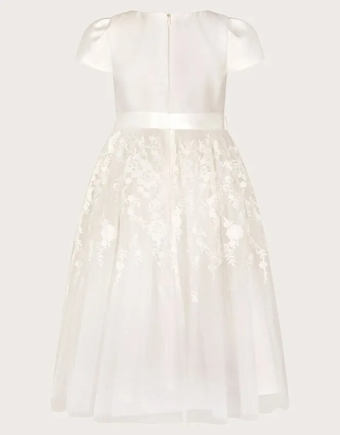 Children Petunia Embroidered Midi Dress Ivory Monsoon Partywear