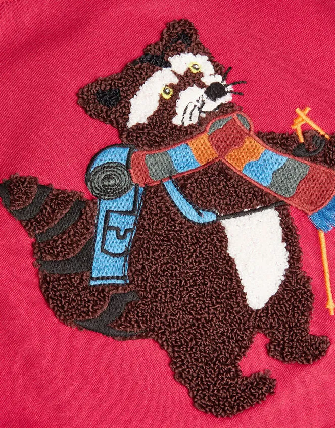 Children Raccoon Raglan TShirt Red Monsoon Tops and TShirts