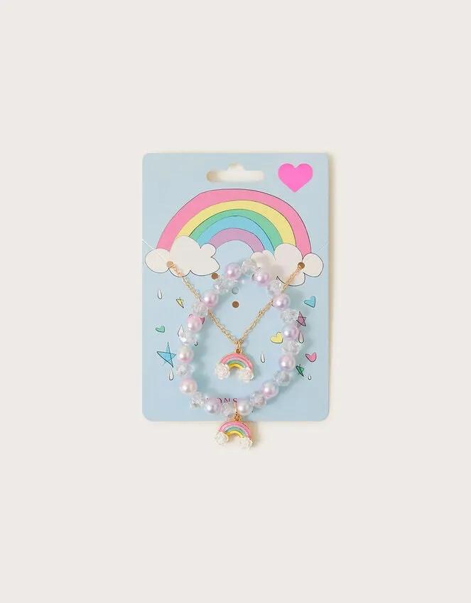Children Rainbow Necklace And Bracelet Set Monsoon Girls039 Jewellery
