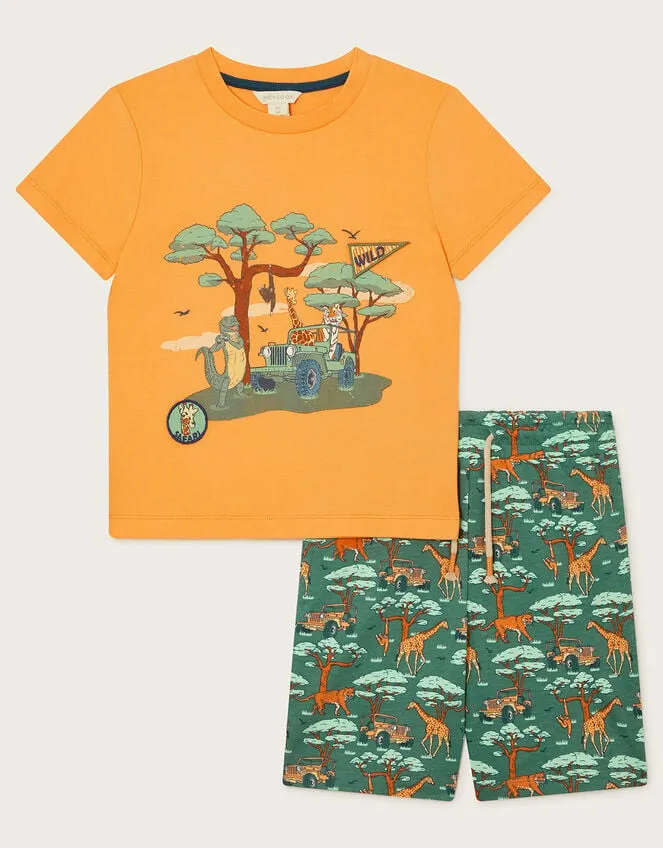 Children Safari TShirt And Shorts Set Multi Monsoon Suits and Sets