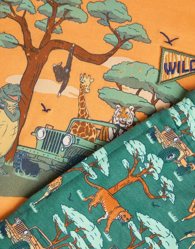 Children Safari TShirt And Shorts Set Multi Monsoon Suits and Sets