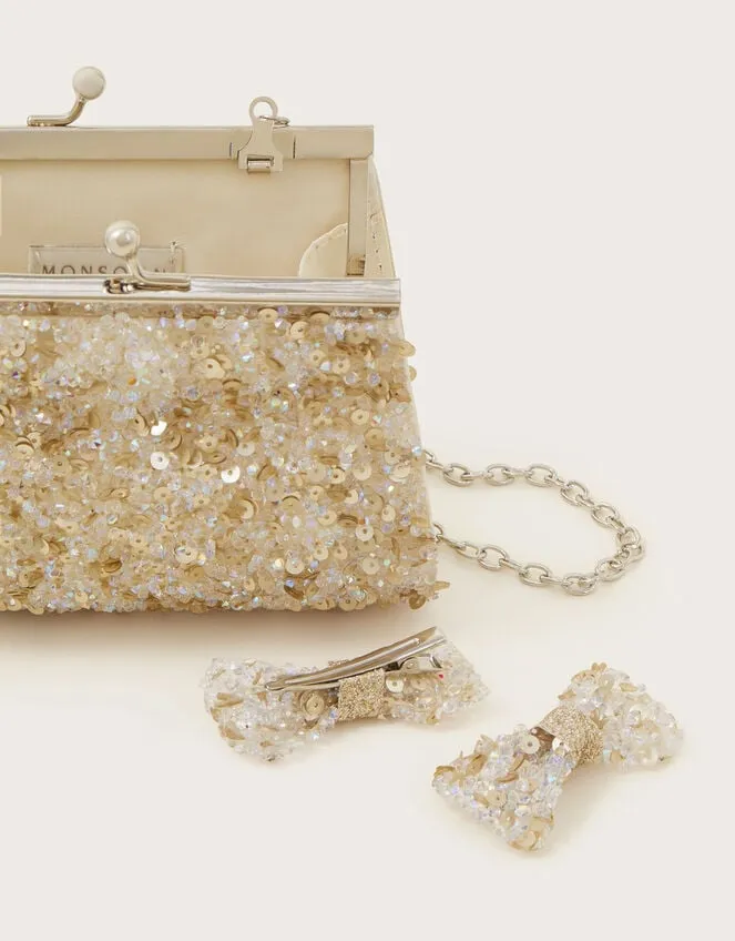 Children Sequin Bag And Hair Set Monsoon Girls039 Bags and Purses
