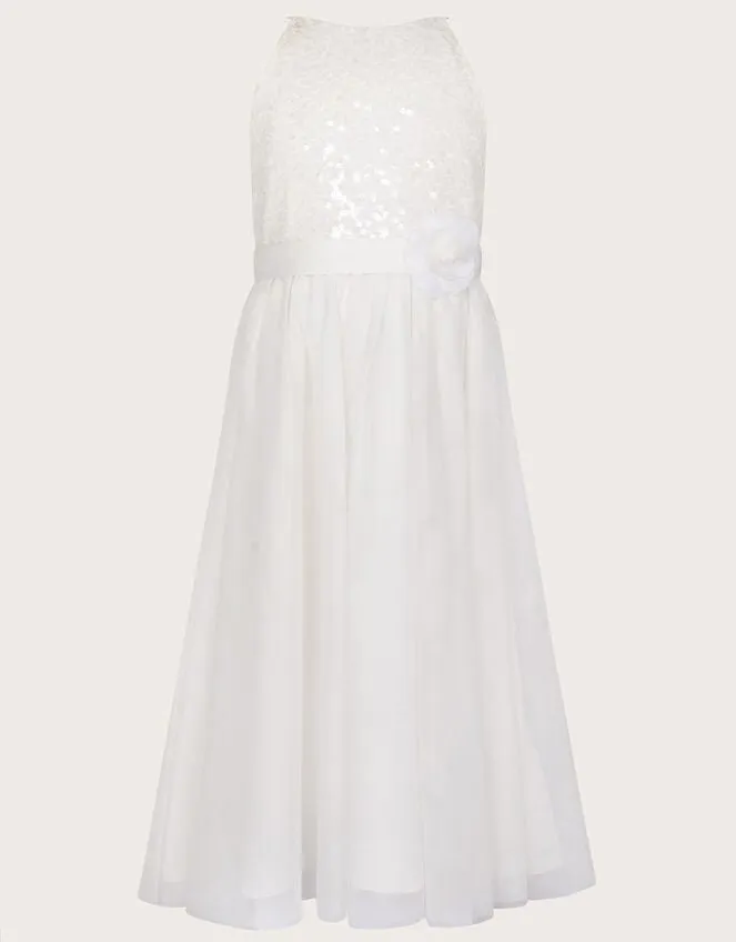 Children Truth Sequin Maxi Dress Ivory Monsoon Dresses