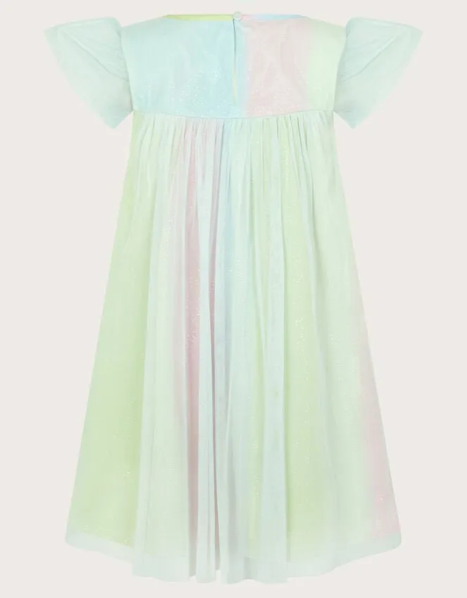 Children Unicorn Trapeze Dress Blue Monsoon Dresses