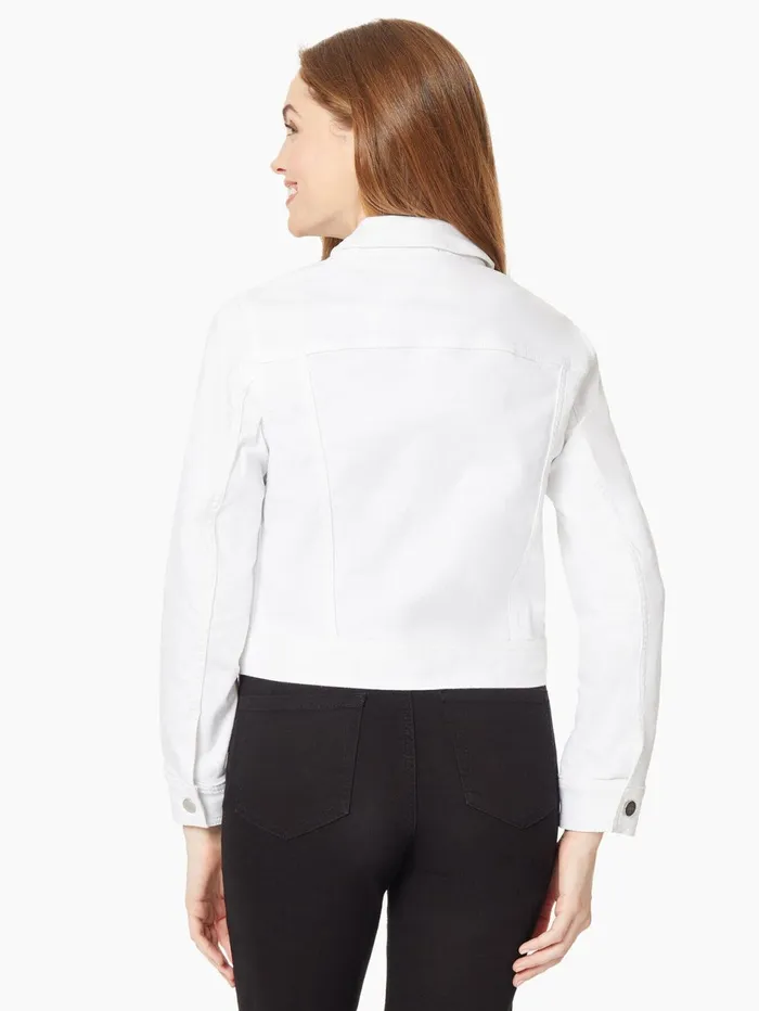 Classic Denim Jacket Soft White Women Jones New York Denim Classic Denim Jacket Soft White Women Jones New York Denim
