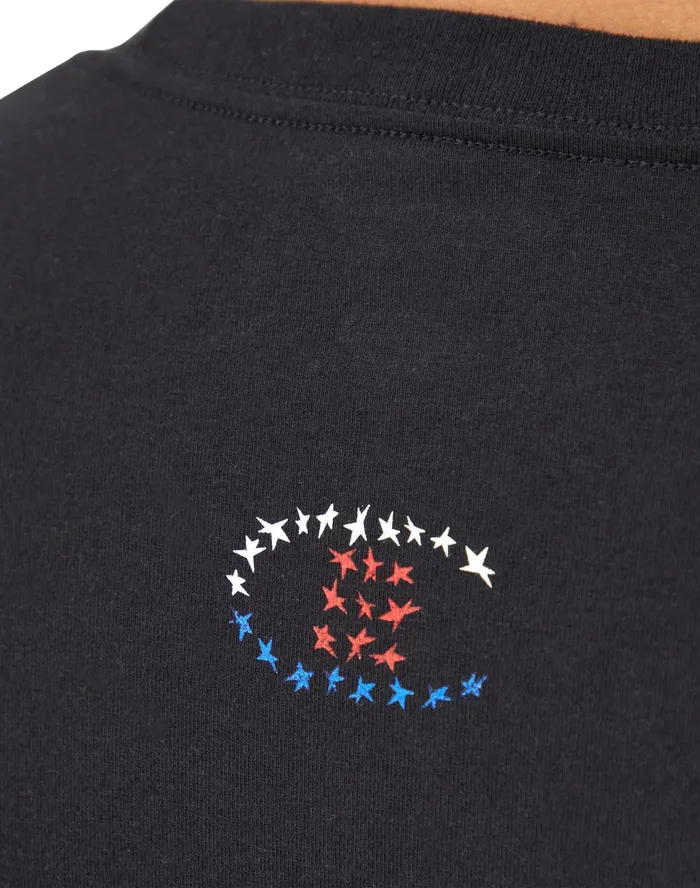 Classic Graphic TShirt Stars Flag Black Men Champion TShirts and Tops