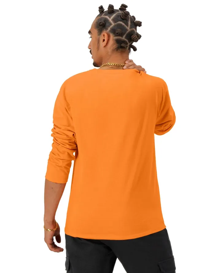 Classic NoCuff Graphic LongSleeve TShirt Rec Club Racquets Paprika Orange Men Champion TShirts and Tops