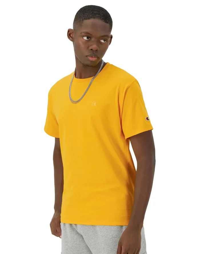 Classic Tee Embroidered C Logo Team Gold Men Champion TShirts and Tops