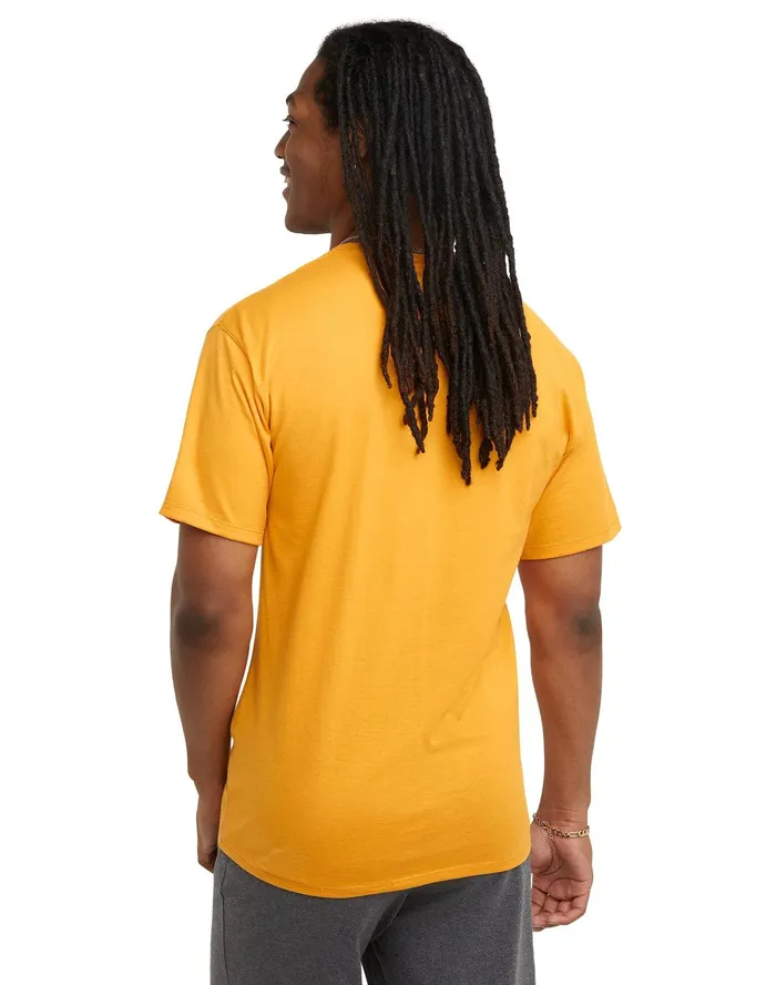 Classic Tee Embroidered C Logo Team Gold Men Champion TShirts and Tops