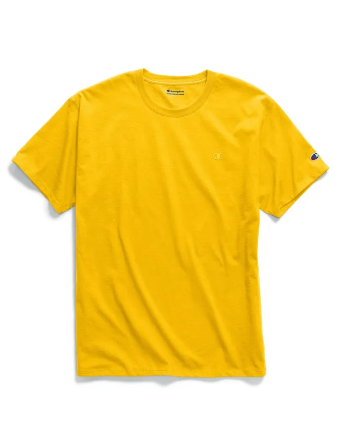 Classic Tee Embroidered C Logo Team Gold Men Champion TShirts and Tops