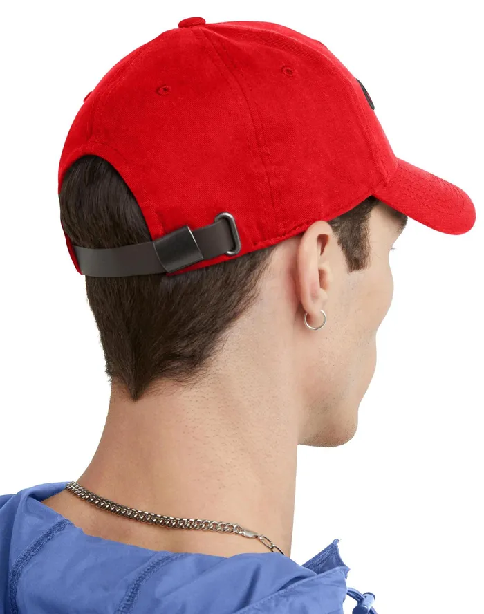 Classic Twill Hat 3D Script Scarlet MenWomen Champion Hats