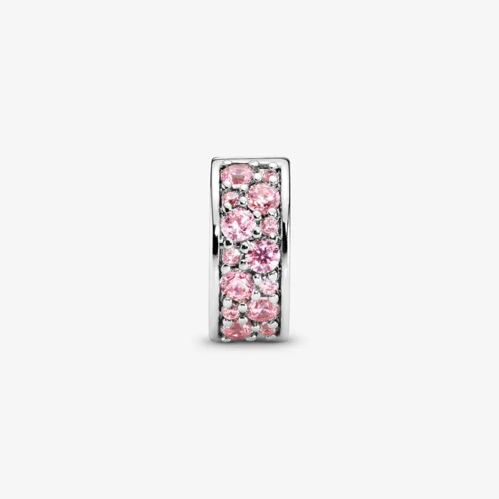 Clips Women Pandora Pink Pav Clip Charm Sterling Silver