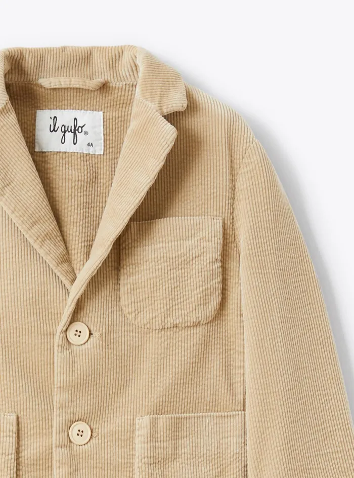 Coats And Jackets Boy 216 Il Gufo Corduroy Blazer
