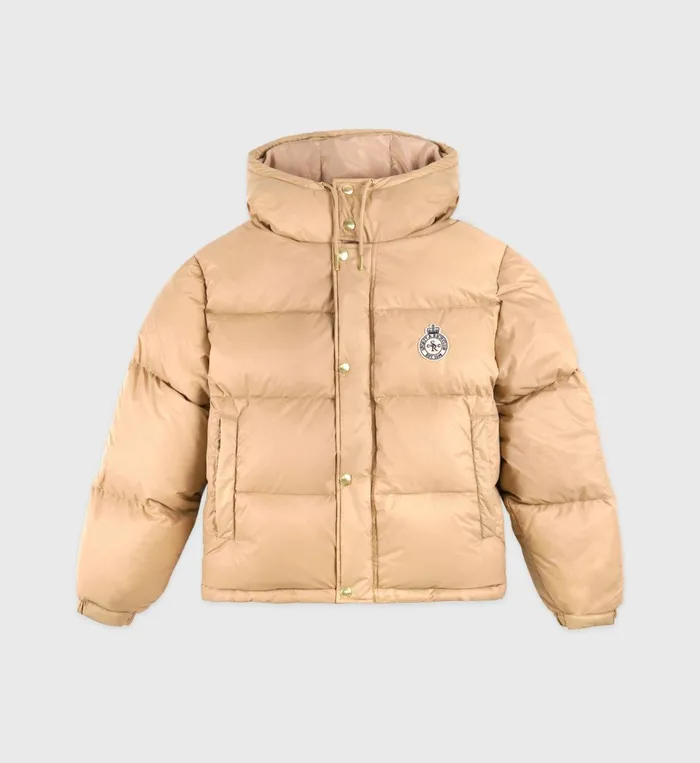 Coats Women Sporty and Rich Crown Puffer Jacket 8211 Beige