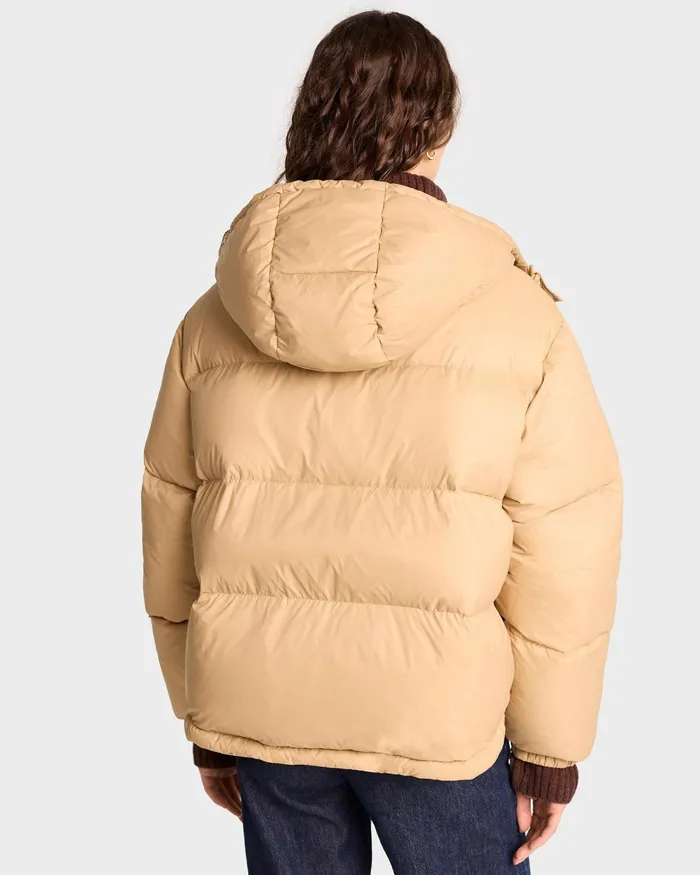 Coats Women Sporty and Rich Crown Puffer Jacket 8211 Beige