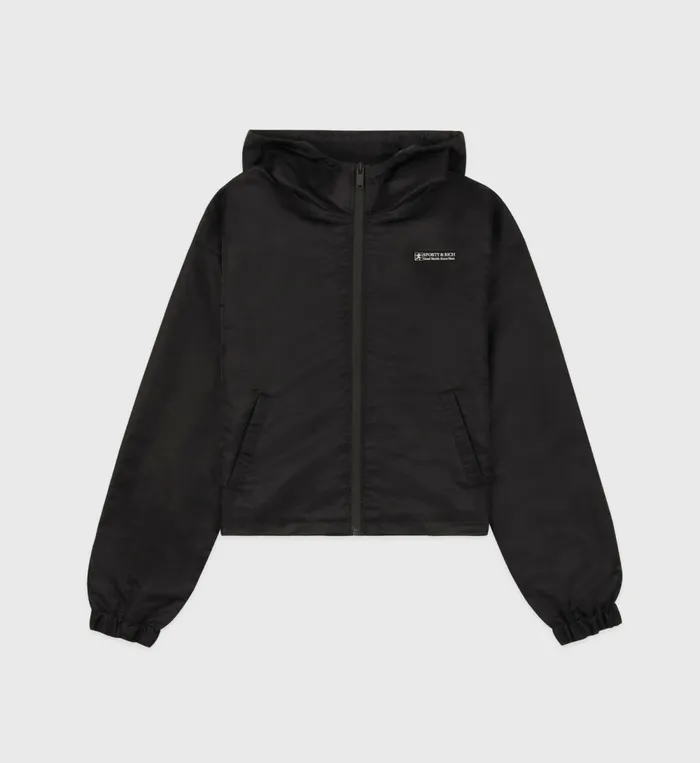 Coats Women Sporty and Rich Good Health Nylon Windbreaker 8211 BlackWhite