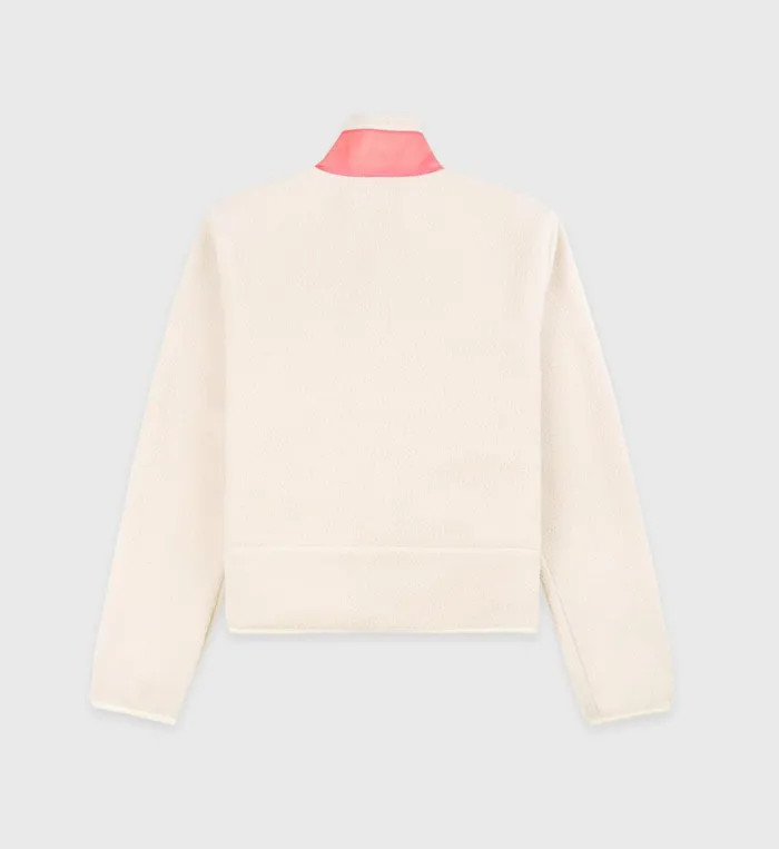 Coats Women Sporty and Rich Zipped Sherpa Jacket 8211 CreamDahlia