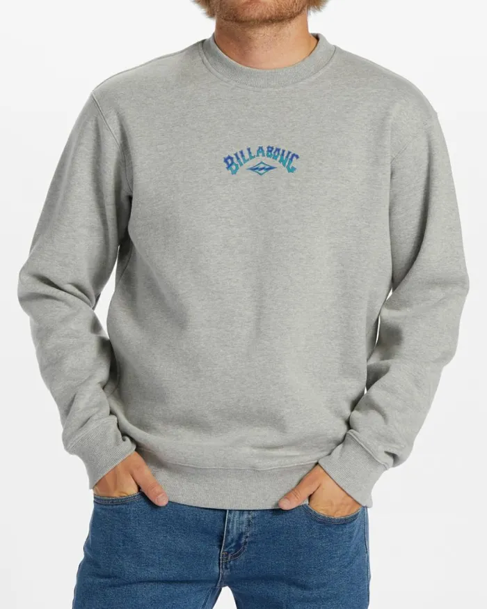 Core Arch Sweatshirt Light Grey Men Billabong Hoodies and Fleece