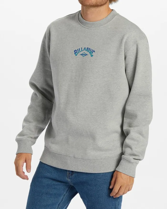 Core Arch Sweatshirt Light Grey Men Billabong Hoodies and Fleece