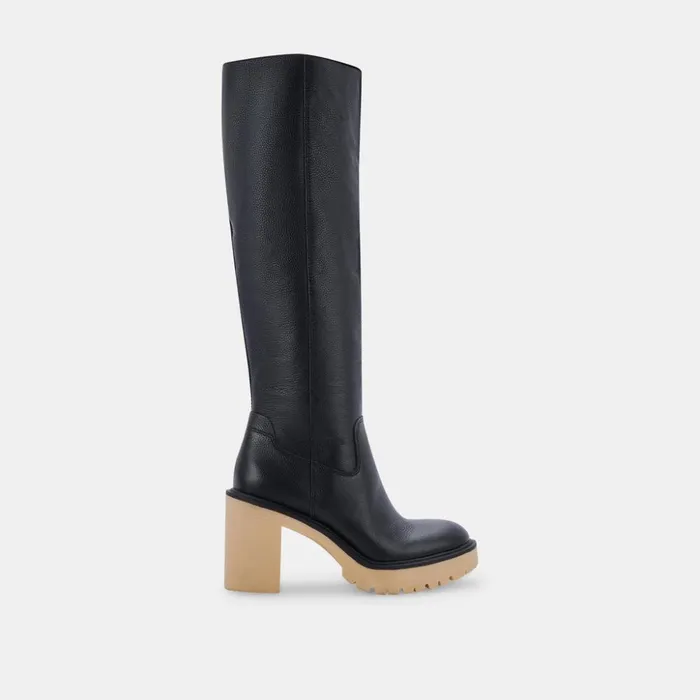Corry H2O Wide Boots Black Leather Black Leather H2o Women Dolce Vita Boots and Booties