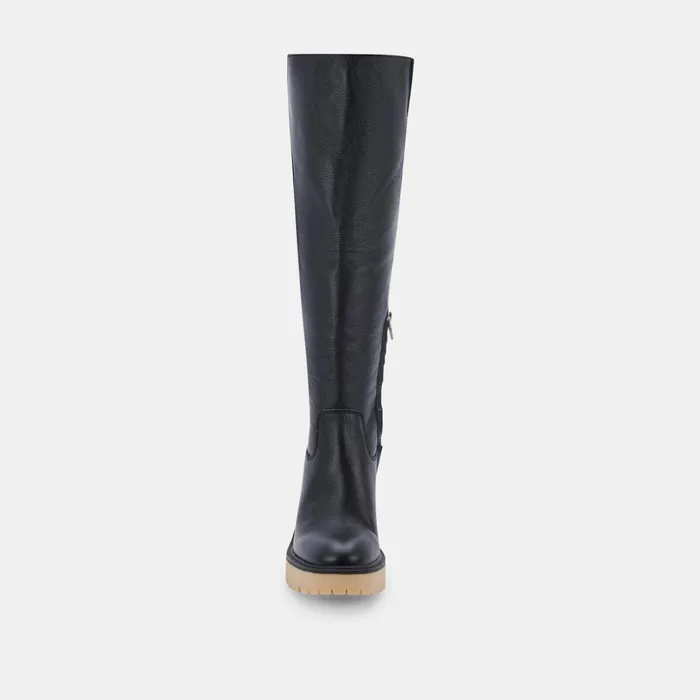 Corry H2O Wide Boots Black Leather Black Leather H2o Women Dolce Vita Boots and Booties