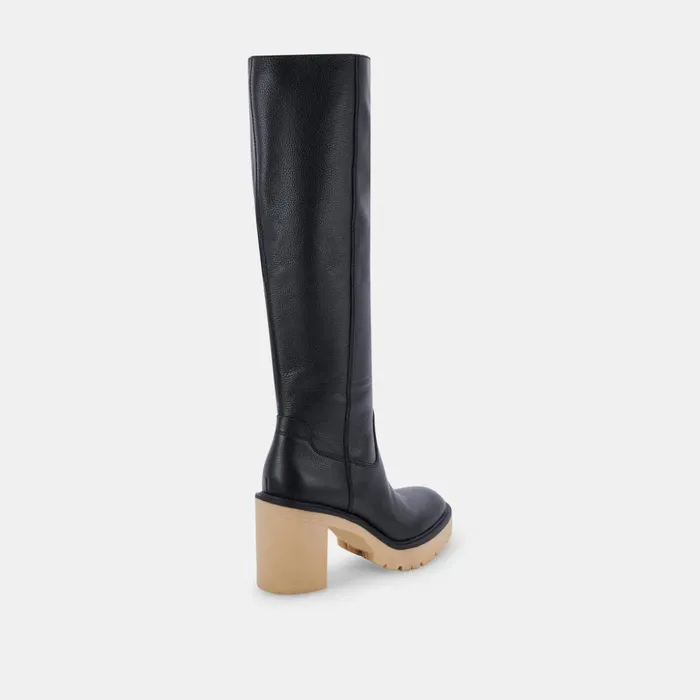 Corry H2O Wide Boots Black Leather Black Leather H2o Women Dolce Vita Boots and Booties