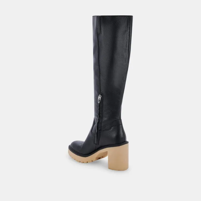 Corry H2O Wide Boots Black Leather Black Leather H2o Women Dolce Vita Boots and Booties