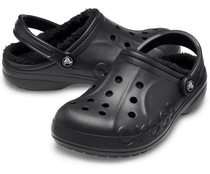 Crocs Baya Lined Clog Black Black WomensMens Clogs