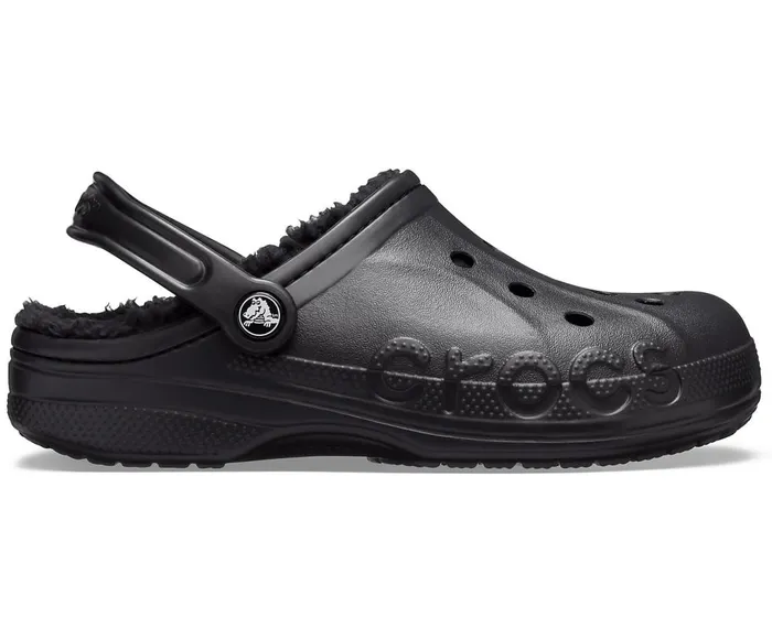 Crocs Baya Lined Clog Black Black WomensMens Clogs
