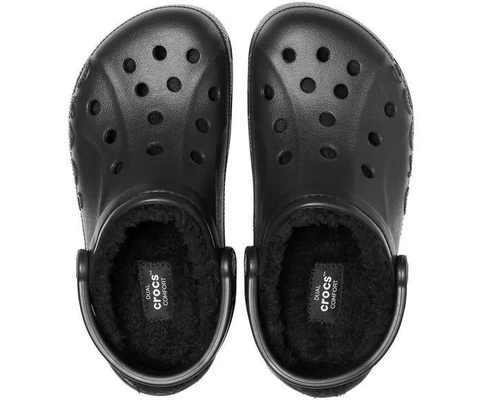 Crocs Baya Lined Clog Black Black WomensMens Clogs