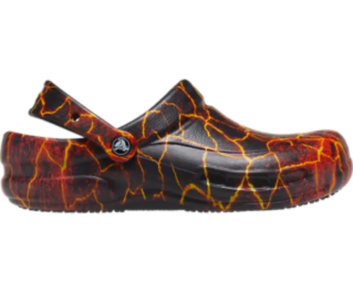 Crocs Bistro Graphic Clog Black Flame WomensMens Clogs