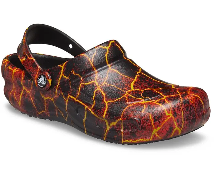 Crocs Bistro Graphic Clog Black Flame WomensMens Clogs